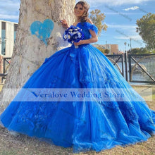 Load image into Gallery viewer, Mexican Girl Vestidos De XV Años Quinceanera Dress Ball Gown Appliques Lace Country Garden Birthday Sweet 15 Gowns