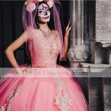 Load image into Gallery viewer, Mexican Burgundy Quinceanera Dress Applique Lace Vestidos XV Años Sweet 16 Dress Off the Shoulder robe de soirée