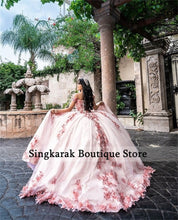 Load image into Gallery viewer, 2022 Off Shoulder Princess Ball Gown Quinceanera Dresses Beads Sweet 16 Dress Party Wear Xv Años Vestidos De 15 Años