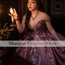 Load image into Gallery viewer, 2021 Pink Cinderella Quinceanera Dresses Crystal Ball Gown Beading Appliques Party Gowns Vestido De Festa Sweet 16 Dress