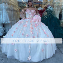 Load image into Gallery viewer, xv anos vestidos Princess Pink Quinceanera Dress Ball Gown Detachable Sleeves Sweet 16 Dress Party Wear 2022