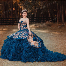 Load image into Gallery viewer, Royal Blue Sweet 15 Birthday Party Dresses Appliques Lace Sweet 16 Dress Graduation Quinceanera Evening Gowns Custom Made