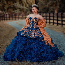 Load image into Gallery viewer, Royal Blue Sweet 15 Birthday Party Dresses Appliques Lace Sweet 16 Dress Graduation Quinceanera Evening Gowns Custom Made