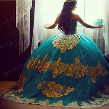 Load image into Gallery viewer, Charming vestidos de 15 años 2021 Beaded Quinceanera Dresses Applique Lace Sweetheart Ball sweet 16 Prom Gowns