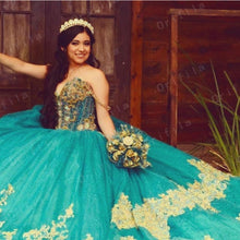 Load image into Gallery viewer, Charming vestidos de 15 años 2021 Beaded Quinceanera Dresses Applique Lace Sweetheart Ball sweet 16 Prom Gowns