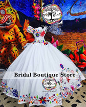 Load image into Gallery viewer, Luxury Embroidery Ball Gown Quinceanera Dresses Off Shoulder Mexican Dress Sweet 16 Vestidos De 15 Años 2022