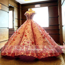Load image into Gallery viewer, 2021 New Ball Gown Quinceanera Dresses Beads Lace Appliques Formal Prom Gowns Sweet 16 Dress vestido de 15 anos