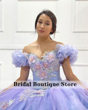 Load image into Gallery viewer, Charming Ball Gown Quinceanera Dresses Appliques Tulle Illusion Sweet 16 Dress Princess Lace Up Back