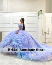 Load image into Gallery viewer, Charming Ball Gown Quinceanera Dresses Appliques Tulle Illusion Sweet 16 Dress Princess Lace Up Back