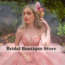 Load image into Gallery viewer, Pink Sweetheart Quinceanera Dresses Appliques Ball Gown Sweet 16 Year Princess Dresses vestidos de 15 años anos