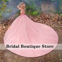 Load image into Gallery viewer, Pink Sweetheart Quinceanera Dresses Appliques Ball Gown Sweet 16 Year Princess Dresses vestidos de 15 años anos