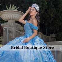Load image into Gallery viewer, Princess Quinceanera Dress 2021 Off Shoulder Appliques Lace Party Prom Sweet 16 Gown Vestidos De 15 Años