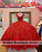 Load image into Gallery viewer, Sparkly Luxury Ball Gown Quinceanera Dress Applqiue Beaded Formal Prom Graduation Gowns Sweet 15 16 Dress
