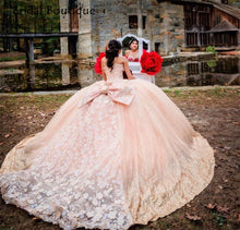 Load image into Gallery viewer, vestidos de 15 años 2021 Sweetheart Quinceanera Dresses Beaded Sequin 3D Flowers Floral Applique Sweet 16 Prom Dress