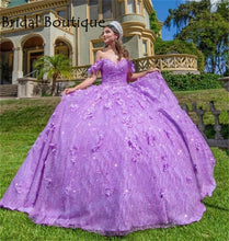 Load image into Gallery viewer, Charming Off Shoulder Purple Sequins Beaded Quinceanera Dresses Sweet 16 Dress vestidos de 15 años 2021 Lavender