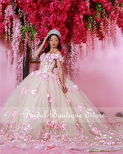 Load image into Gallery viewer, 3D Flowers Quinceanera Dresses Lace-up Graduation Dress Sweet 16 Gown Vestidos De 15 Años