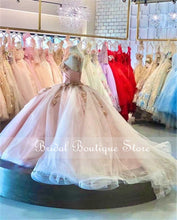 Load image into Gallery viewer, Princess One Shoulder Pink Quinceanera Dresses Lace Appliques Tulle Skirt Corset Ball Gown Prom Dresses vestidos de quinceañera