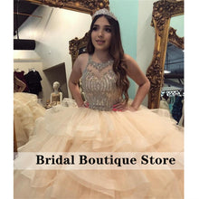 Load image into Gallery viewer, Attractive Beading Ruffles Tiered Quinceanera Dresses Crystal Ball Gown Lace-Up Sweet 16 Dress Vestidos De 15 Años