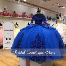 Load image into Gallery viewer, Light Blue Quinceanera Dresses 2021 Sweetheart Sleeveless Appliques Prom Party Princess Sweet 16 Ball Gown Vestidos De 15 Años