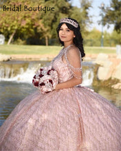 Load image into Gallery viewer, Shinny Sequined Ball Gown Quinceanera Dresses Beading Sweet 16 Dress Off the Shoulder vestidos de 15 años 2021