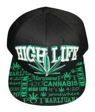 Load image into Gallery viewer, Marijuana Weed High Life Premium Hat Trucker Snapback Baseball Cap
