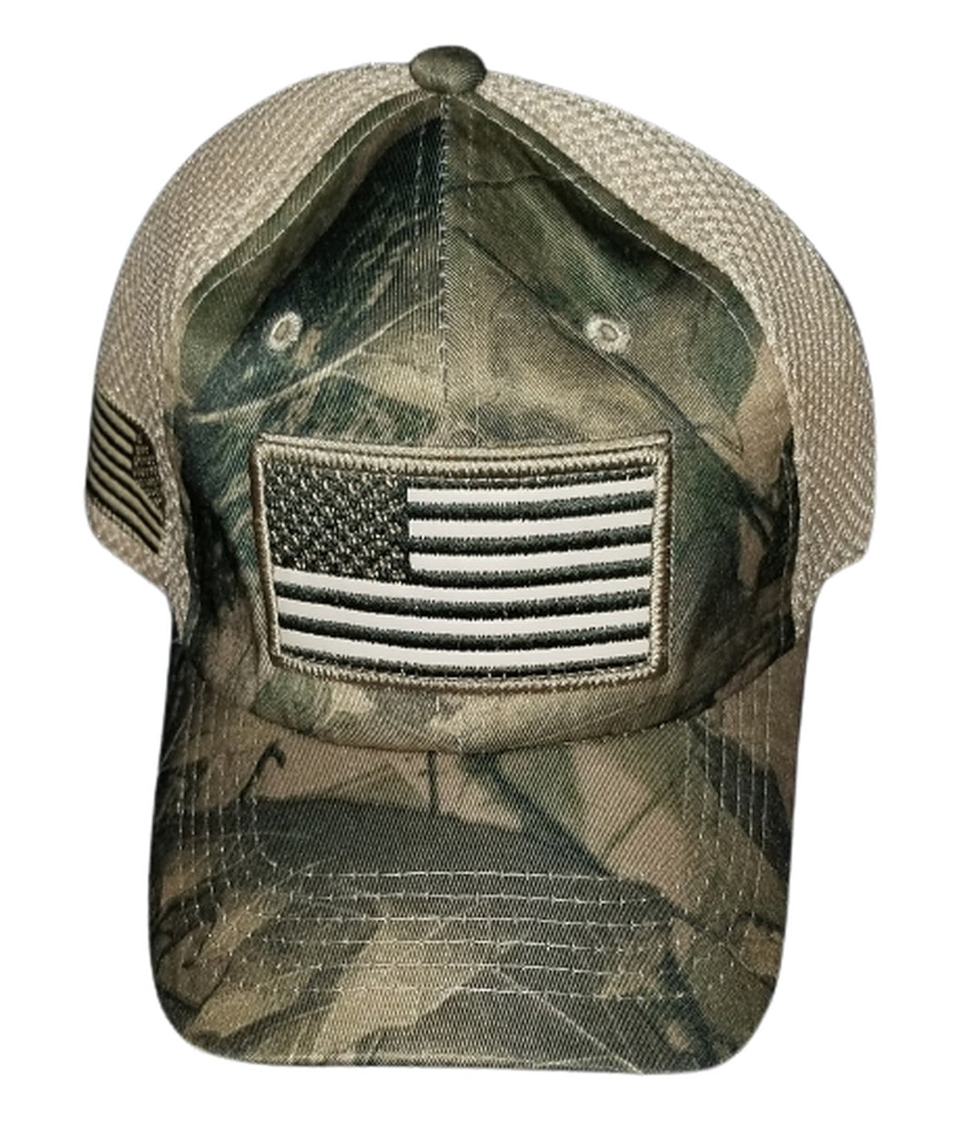 USA Flag Camo Green Detachable Premium Hat Trucker Snapback Baseball Cap