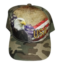 Load image into Gallery viewer, USA Camo Eagle Premium Hat Trucker Snapback Baseball Cap
