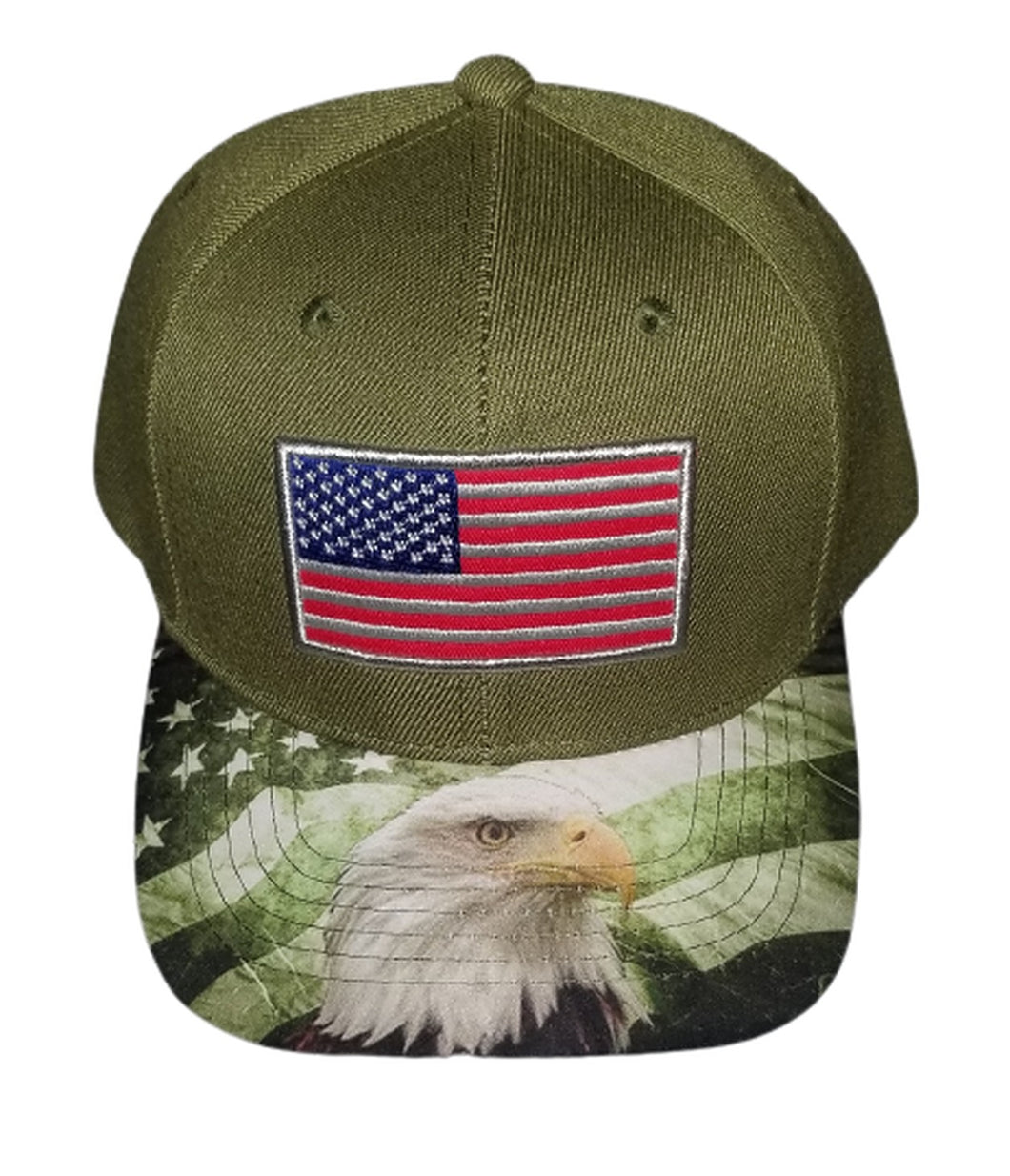 USA Flag Camo Green Eagle Premium Hat Trucker Snapback Baseball Cap