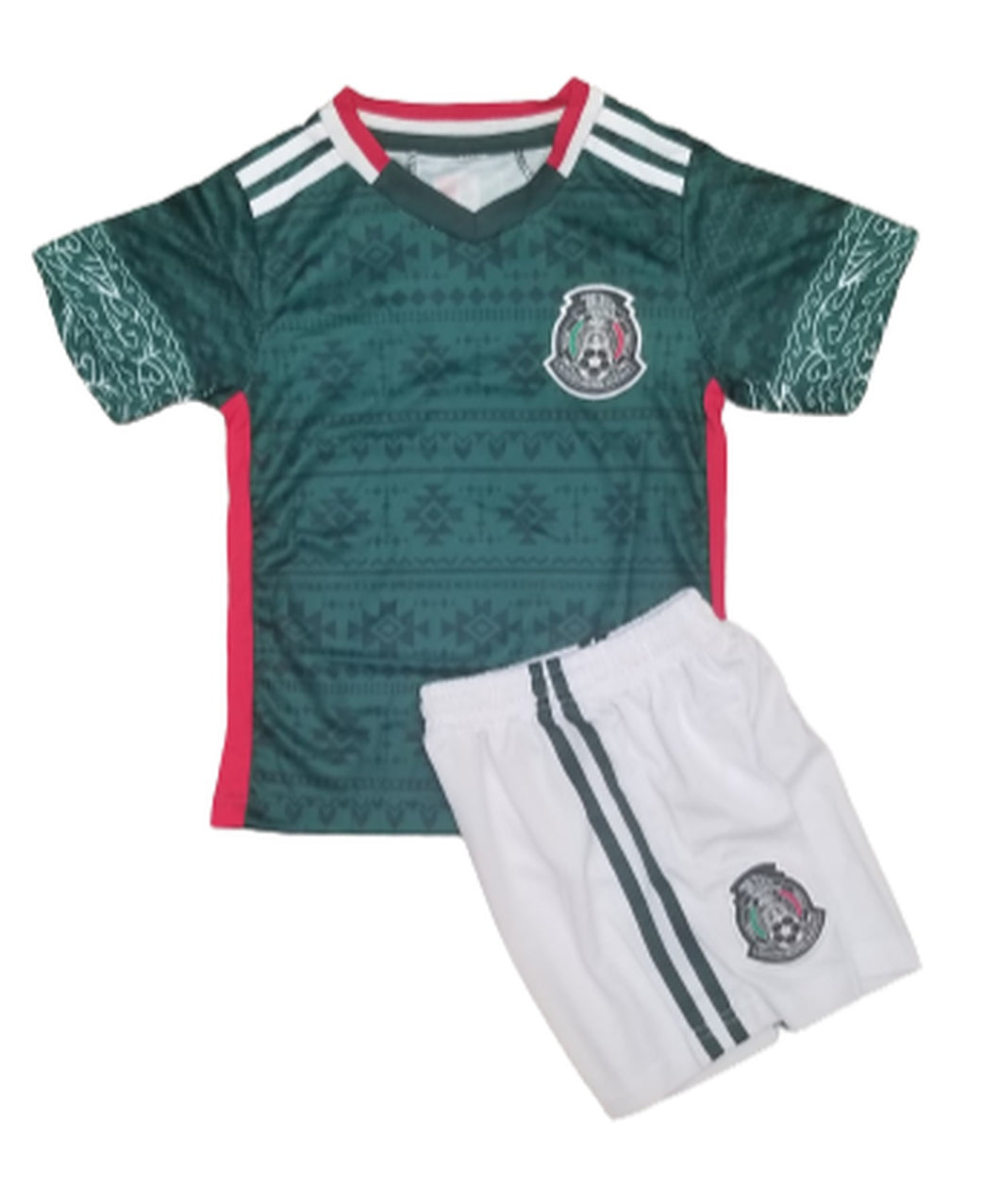 Kids Mexico Verde Green Premium Soccer Uniform 2022