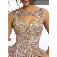 Load image into Gallery viewer, Pink Tulle Long Quinceanera Dresses Ball Gowns 2021New Design Beading Top Sweet 16 Dress Incinerate vestido de 15 anos
