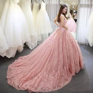 Pink Quinceanera Dresses 2023 Elegant Ball Gown Sweet 16 Formal Party Night Prom Dress Luxury Long Ceremony Graduation Gala Jurk