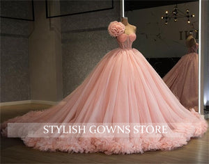 Charming Ruffles Ball Gown Quinceanera Dress Pink Pleats Spaghetti Strap Puffy Sweet 16 Dresses Vestidos De 15 Años