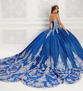 Royal Blue Charro Quinceanera Dresses Ball Gown Spaghetti Straps Sequins Appliques Puffy Mexican Sweet 16 Dresses 15 Anos