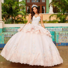 Load image into Gallery viewer, Puffy Charro Quinceanera Dresses Ball Gown Spaghetti Straps Tulle Appliques Mexican Sweet 16 Dresses 15 Anos
