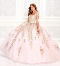 Load image into Gallery viewer, Sky Blue Charro Quinceanera Dresses Ball Gown Cap Sleeves Tulle Appliques Puffy Mexican Sweet 16 Dresses 15 Anos
