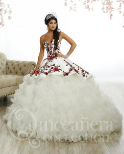 Red Applqiues princess Quinceanera Dresses with jacket lace-up Corset Back Sweetheart Embroidery Applique pom Sweet 16 Dress