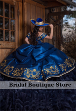 Load image into Gallery viewer, Luxury Embroidery Ball Gown Mexi Quinceanera Dresses 2023 Off Shoulder Ruffle Sweet 16 Dresses Vestidos De 15 Años Lace Up
