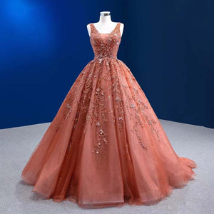 Puffy Quinceanera Dresses Ball Gown V-neck Tulle Appliques Beaded Mexican Sweet 16 Dresses 15 Anos