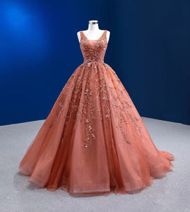 Puffy Quinceanera Dresses Ball Gown V-neck Tulle Appliques Beaded Mexican Sweet 16 Dresses 15 Anos