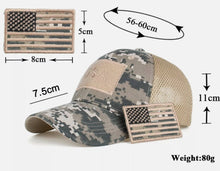 Load image into Gallery viewer, USA Flag Camo Green Detachable Premium Hat Trucker Snapback Baseball Cap
