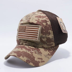 USA Flag Camo Detachable Premium Hat Trucker Snapback Baseball Cap