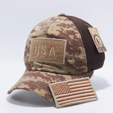 Load image into Gallery viewer, USA Flag Camo Detachable Premium Hat Trucker Snapback Baseball Cap
