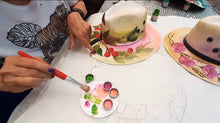 Load image into Gallery viewer, Mexican Artisanal Hat. Hand Painted Hat. Colorful Floral Hat. Traditional Mexican Hat. Floral Painted Sombrero. Mexican Sombrero
