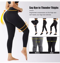 Load image into Gallery viewer, Women&#39;s High Waisted Tummy Control Black Yoga Leggings
