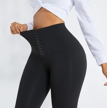 Load image into Gallery viewer, Women&#39;s High Waisted Tummy Control Black Yoga Leggings
