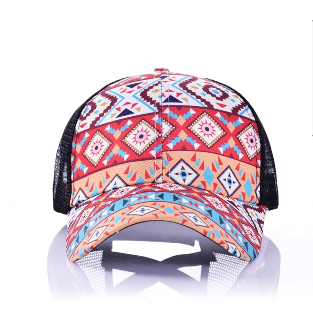 Women Grecas Aztec Pattern Premium Hat Cap Gorra De Mujer