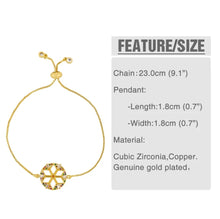 Load image into Gallery viewer, Rainbow Zircon Virgen Mary Bracelets For Women Gold Filled Steering Wheel Charm Bracelets Multicor Christian Jewelry brtc14
