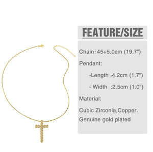 Gold Chain Virgin Mary Necklace For Women White Stone Cross Pendant Necklace Crystal Jewelry virgen de guadalupe nkes52