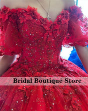 Load image into Gallery viewer, Luxury New Arrival 2023 Sparkly Quinceanera Dresses 2022 Off Shoulder Beads Crystal Appliques Sweet 16 Dress Vestido De 15 Años
