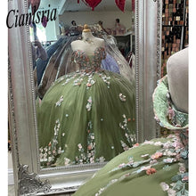 Load image into Gallery viewer, Quinceanera Dress 2022 Off The Shoulder Appliques Sequins Backless Princess Sweet 16 Ball Gown Vestidos De 15 Años
